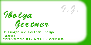 ibolya gertner business card